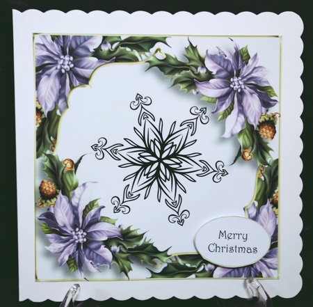 Christmas Silhouette - Snowflake 8x8 by Suzi Cooper