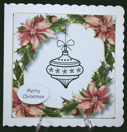 Christmas Silhouette - Bauble 8x8 by Suzi Cooper