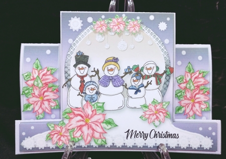 Xmas Snowman Family Stepper Card Bundle by Suzi Cooper