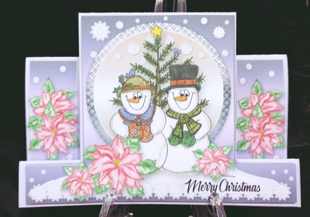 Xmas Snowman Family Stepper Card Bundle by Suzi Cooper