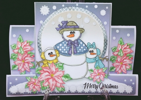 Xmas Snowman Family Stepper Card Bundle by Suzi Cooper