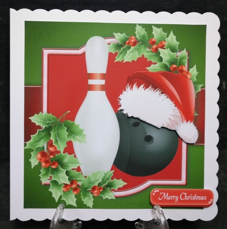 Festive Bowling Ball 8x8 by Suzi Cooper