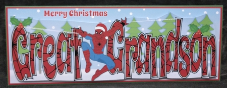 Christmas Spiderman GREAT GRANDSON large dl by Suzi Cooper