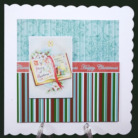 Glory Book Happy Christmas 6inch Split Decoupage Topper by Suzi Cooper