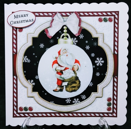 Santa Bauble Bumper Card Kit2 by Suzi Cooper
