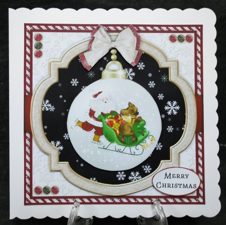 Santa Bauble Bumper Card Kit2 by Suzi Cooper