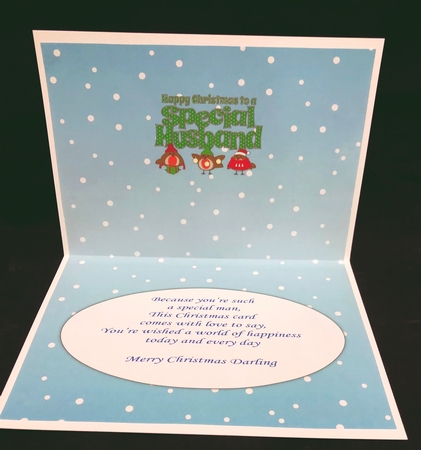 More Christmas Robins SPECIAL HUSBAND 5x7 insert by Suzi Cooper