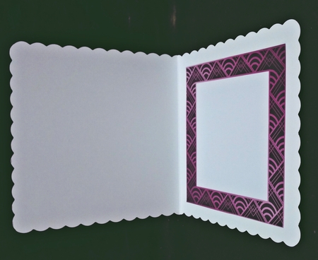  Insert for Art Deco couple Christmas card topper for 6x6 card in purple by Suzi Cooper