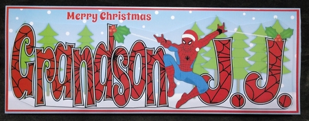 Christmas Spiderman GRANDSON J.J. large dl by Suzi Cooper