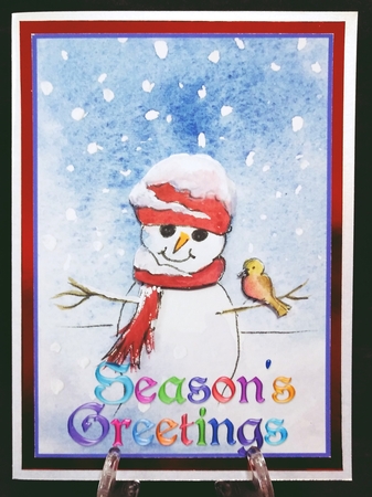 2 Snowmen A5 Christmas toppers  by Suzi Cooper