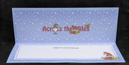 Large DL Merry Christmas ACROSS THE MILES with Gnome insert by Suzi Cooper
