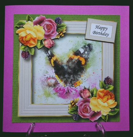Butterfly Watercolour Splatter Art 3 by Suzi Cooper
