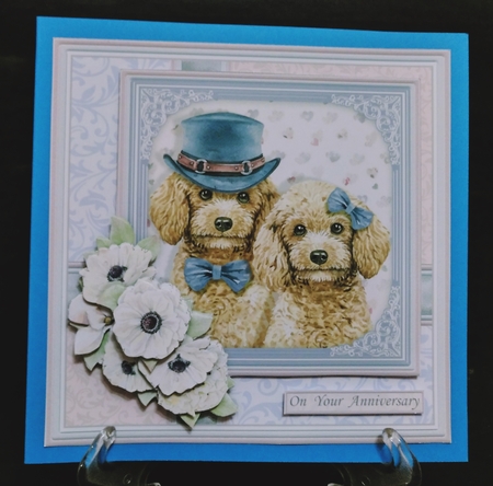 POODLES COUPLE 7.5 Decoupage & Insert Card Kit by Suzi Cooper