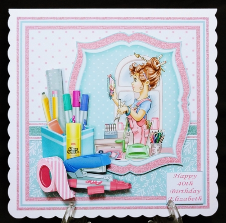 CRAFTING FOREVER HOUSEWORK WHENEVER Humorous 7.5 Decoupage Kit by Suzi Cooper