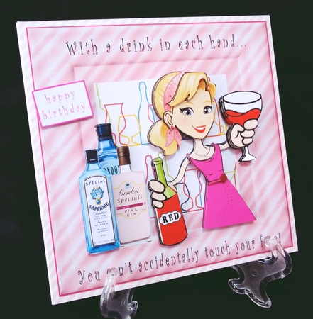 With A Drink In Each Hand You Cant Accidentally Touch Your Face - Decoupage by Suzi Cooper