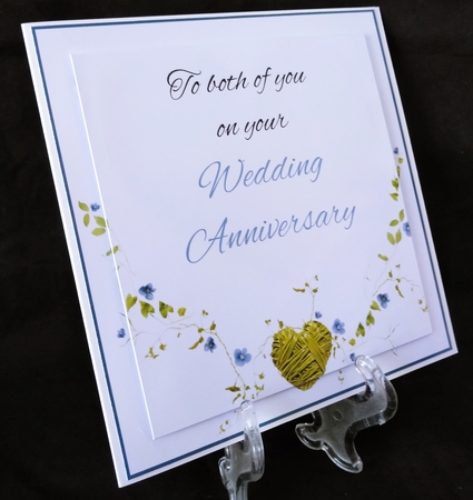 Forget-Me-Nots and Vines 8X8 Quick Card - Anniversary by Suzi Cooper