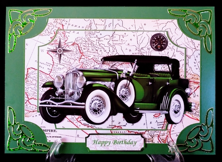 Bright Green Vintage Car Mini Kit by Suzi Cooper