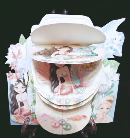 Little Mermaids Create a Waterfall 6x6 Card Kit. by Suzi Cooper