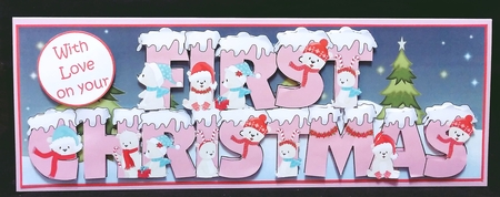 POLAR BEAR NAMES - FIRST CHRISTMAS PINK by Suzi Cooper