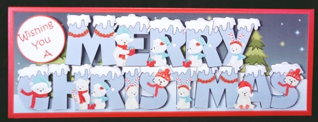 POLAR BEAR NAMES - MERRY CHRISTMAS BLUE by Suzi Cooper