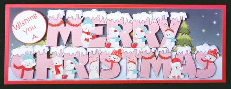 POLAR BEAR NAMES - MERRY CHRISTMAS PINK by Suzi Cooper