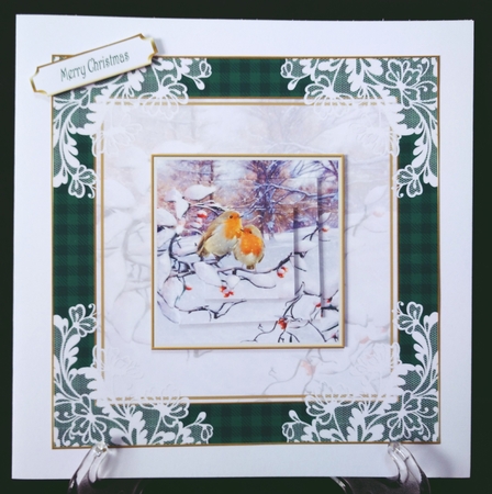 Christmas Vintage Snow is Falling Topper 2 by Suzi Cooper