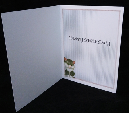 Matching blank insert for the design sheet - Kitten in a Wine Glass by Suzi Cooper