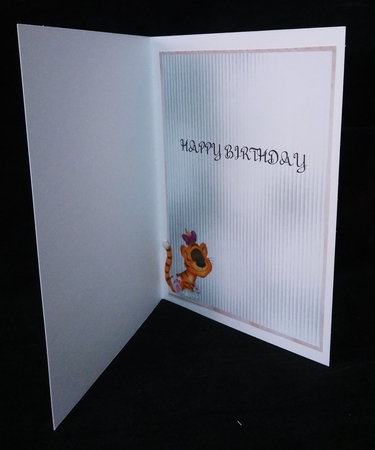 Matching blank insert for the design sheet - Tigger in a Wine Glass by Suzi Cooper