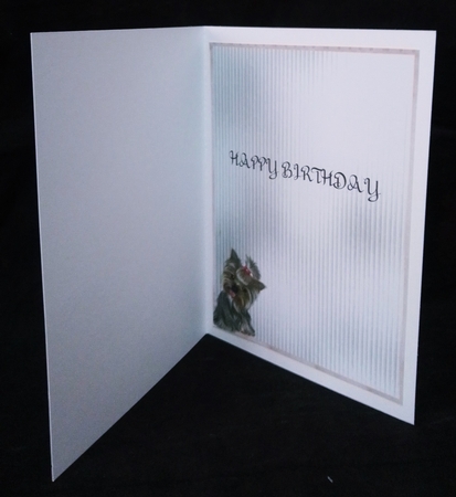 Matching blank insert for the design sheet - Yorkie in a Wine Glass by Suzi Cooper