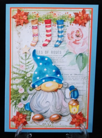Christmas Decoupage Nordic Gnome Vintage Topper 5 by Suzi Cooper