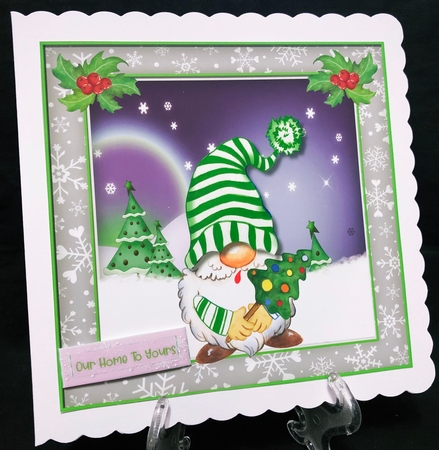 Gnomes Green Tree  by Suzi Cooper