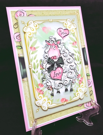 Valentine Sheep Card Front MiniKit-2 by Suzi Cooper