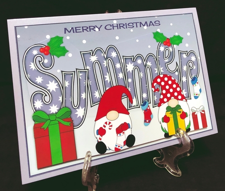 Christmas Gnomes with presents SUMMER A5 by Suzi Cooper