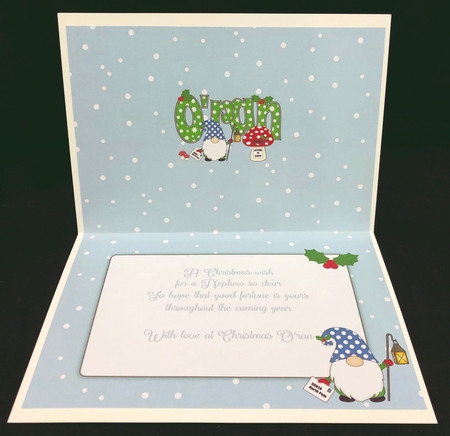 Christmas Gnome with letter to Santa ORAN A5 insert by Suzi Cooper