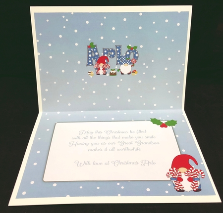 Christmas Gnomes with sweets ARLO A5 insert by Suzi Cooper