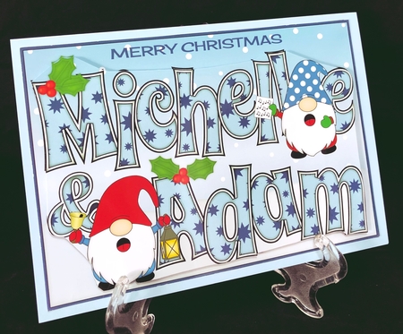 Carol singing Christmas Gnomes Michelle & Adam A5 by Suzi Cooper