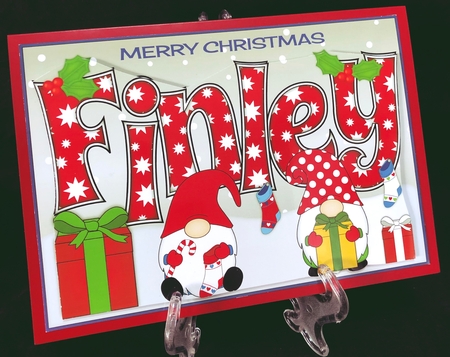 Christmas Gnomes with presents FINLEY A5 by Suzi Cooper