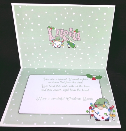 Christmas Gnomes with decorations LUCIA A5 insert by Suzi Cooper