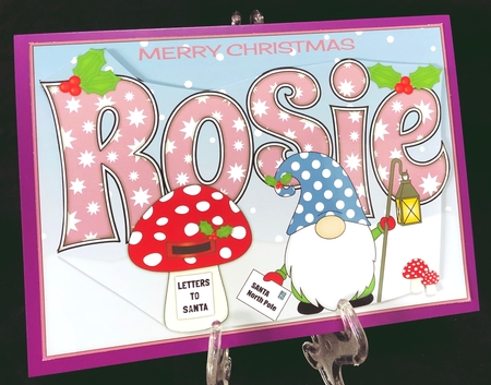 Christmas Gnome with letter to Santa ROSIE A5 by Suzi Cooper