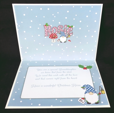 Christmas Gnome with letter to Santa ROSIE A5 insert Featured Gallery Photo