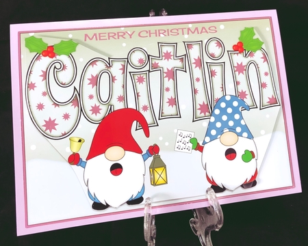 Carol singing Christmas Gnomes CAITLIN A5 by Suzi Cooper