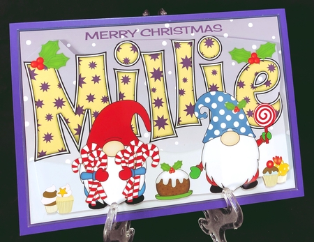 Christmas Gnomes with sweets MILLIE A5 by Suzi Cooper