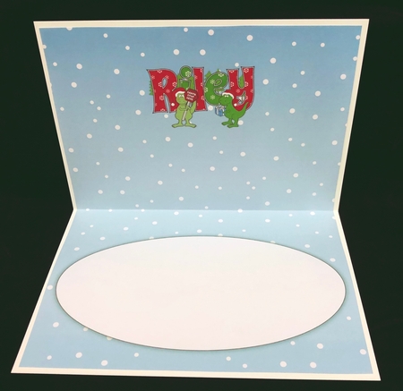 Christmas Dinosaurs Great Grandson RILEY a5 insert by Suzi Cooper