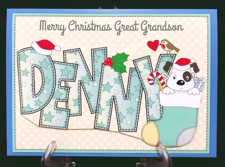 Patch Xmas Great Grandson DENNY A5 by Suzi Cooper