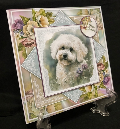 Floral Bichon Frise Mini Page Kit by Suzi Cooper