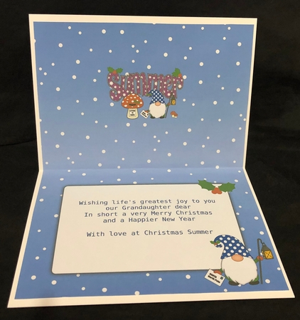 Christmas Gnome with letter to Santa SUMMER A5 insert 2 by Suzi Cooper