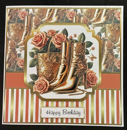gold glam boots and bag orange roses by Suzi Cooper