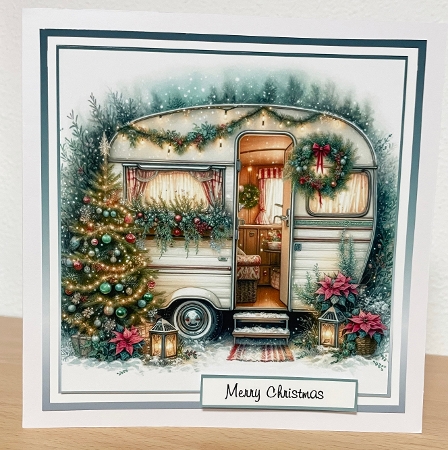 vintage caravan at christmas 1 by Suzi Cooper