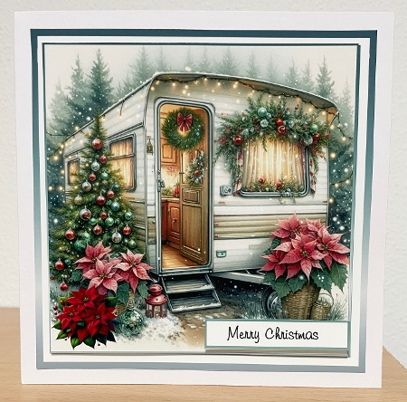 vintage caravan at christmas 2 by Suzi Cooper