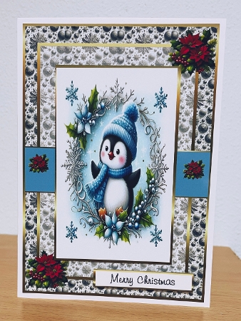 A5 christmas penguin by Suzi Cooper